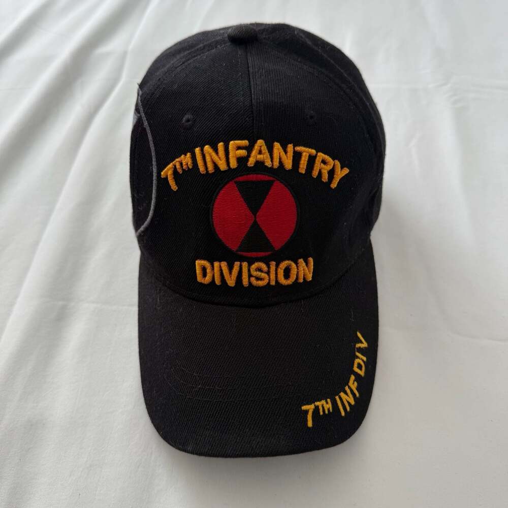 7th Infantry Division Black Army Baseball Cap 7th ID Military Embroidered Hat
